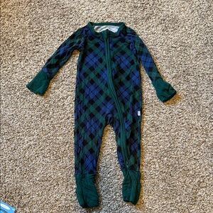 Plaid Green and Blue Little Sleepies